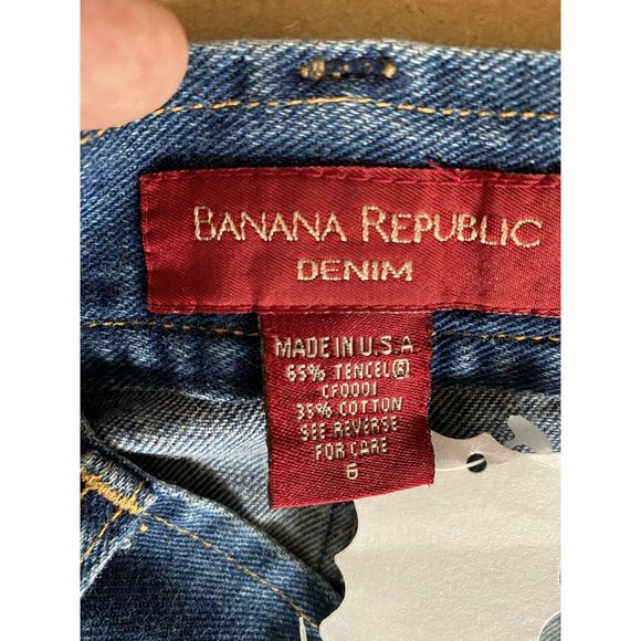 Banana Republic Womens Denim Pencil Skirt Blue Front Slit Pockets Medium Wash 6 - Picture 10 of 10